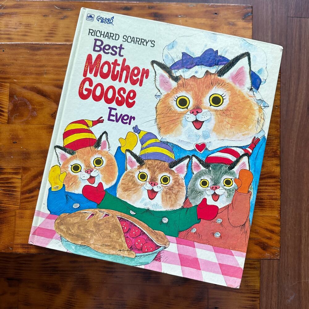 Vintage 1970 Golden Book Richard Scarry's Best Mother Goose Ever Hardcover Book